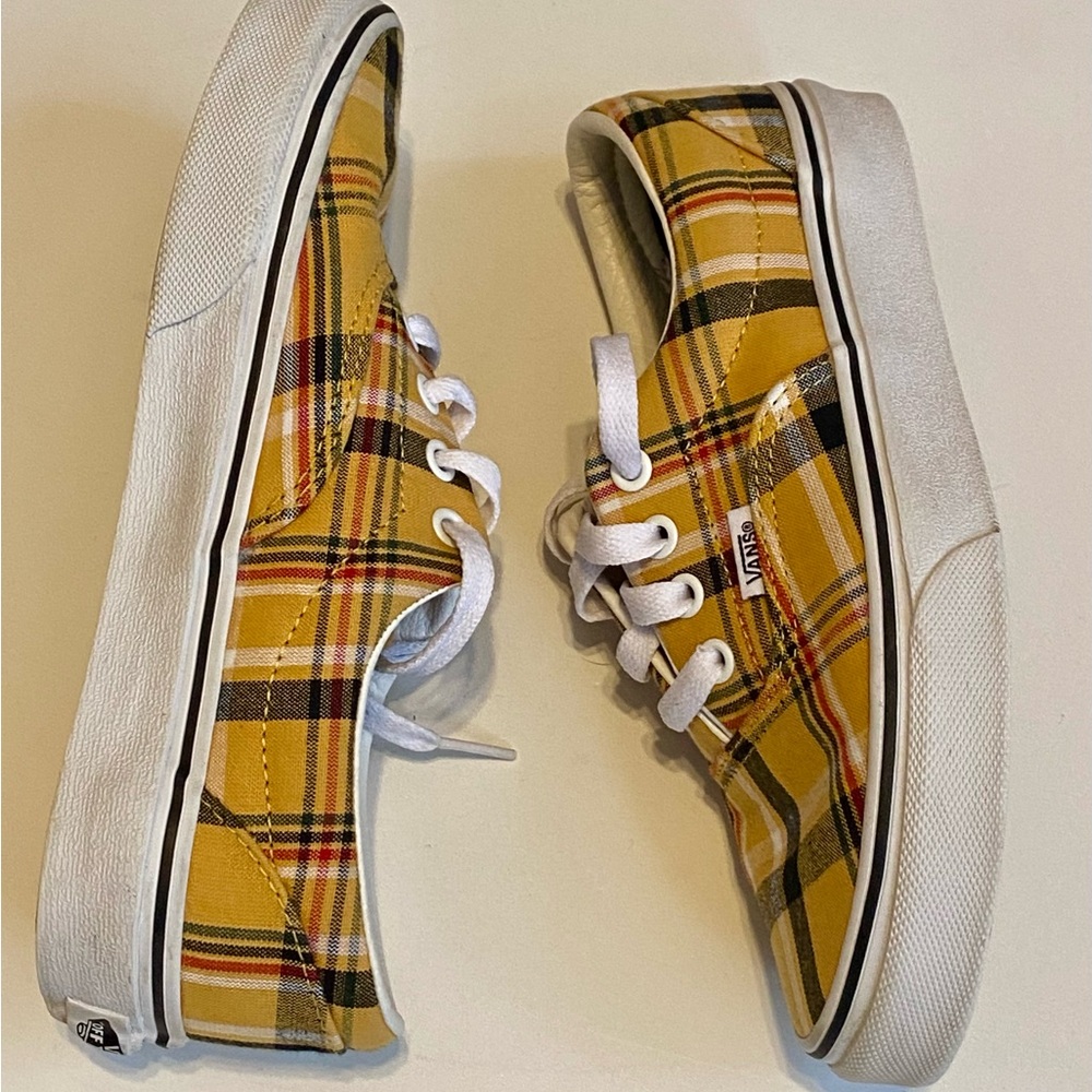 Vans Women’s Yellow Plaid Era Sneakers